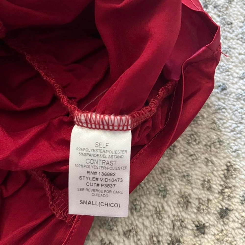 Red ruched mini dress corset bodice spicy tween cocktail sm - Picture 3 of 5